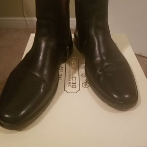 Preowned men coach dress boot